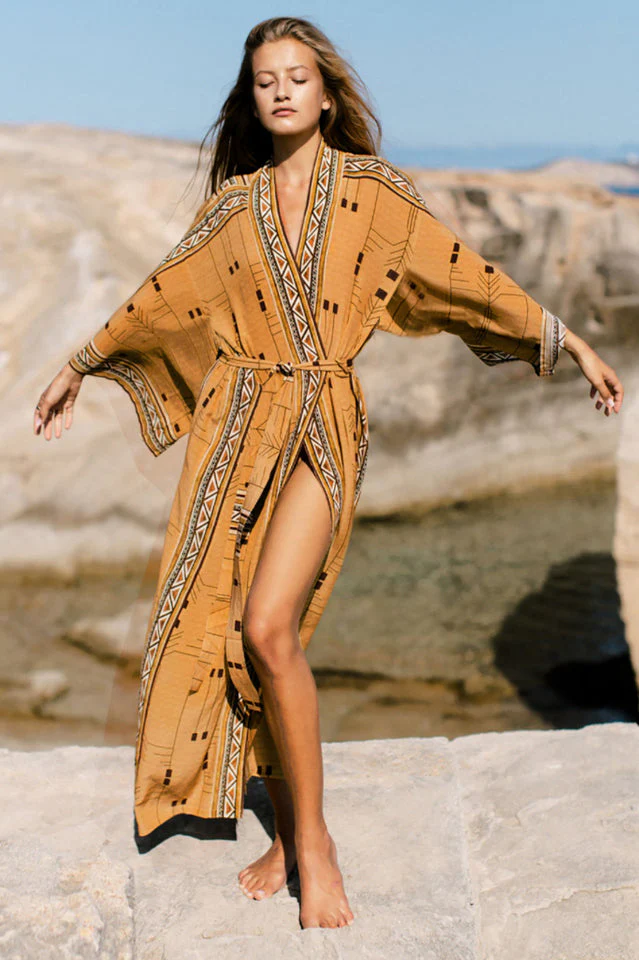 Boho Tie Dye Kimono Blouse - Image 19