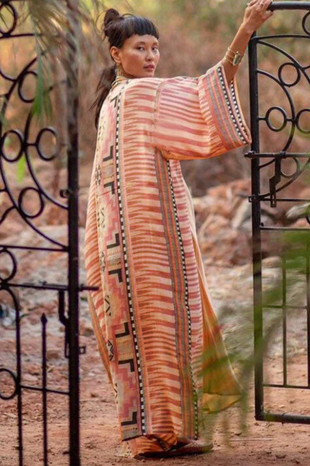 Boho Tie Dye Kimono Blouse - Image 8