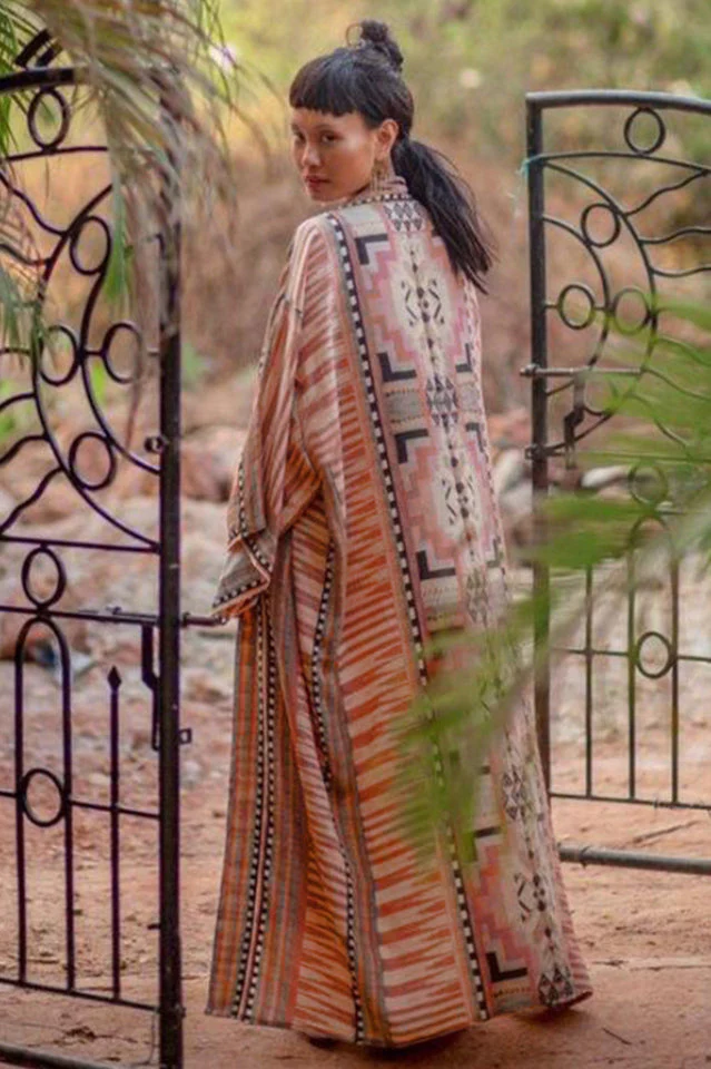 Boho Tie Dye Kimono Blouse - Image 9