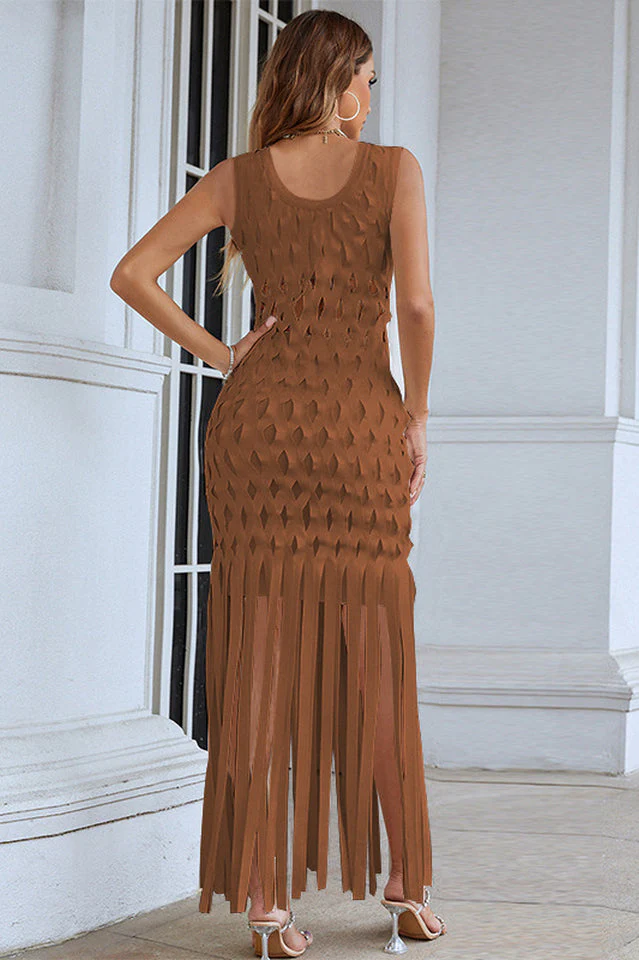 Denisa Sleeveless Tassel Dress - Image 7