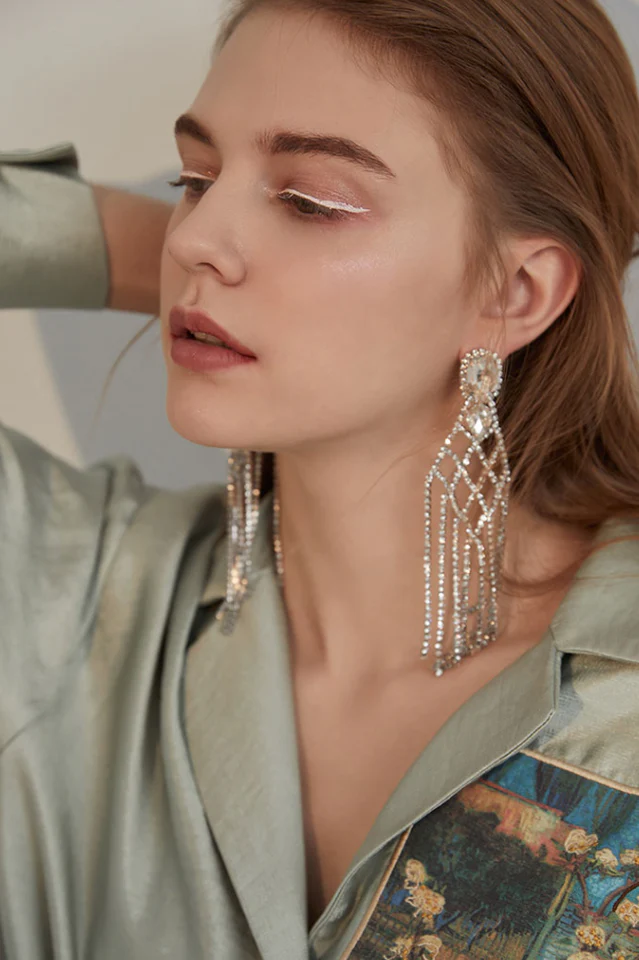 Diamante Statement Earrings - Image 6
