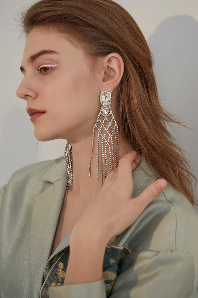 Diamante Statement Earrings - Image 7