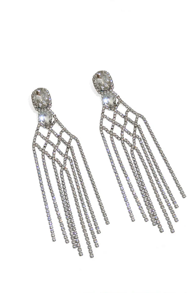 Diamante Statement Earrings - Image 9