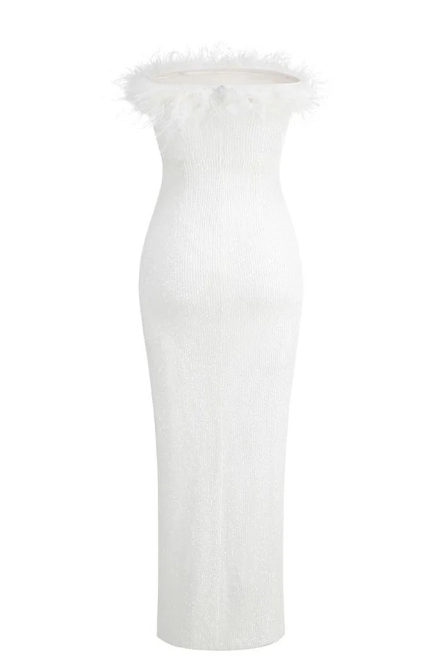 Dolly Sequin Feather Dress - Image 6