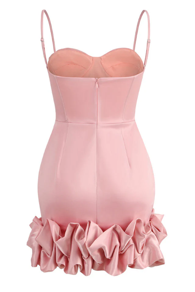 Draped Ruffle Mini Bustier Dress - Image 19