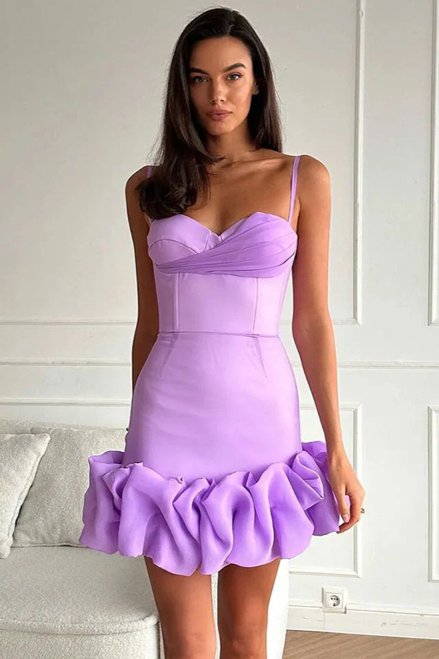 Draped Ruffle Mini Bustier Dress - Image 6