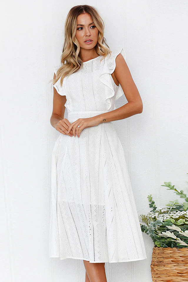 Elegant A Line Midi Dress - Image 10