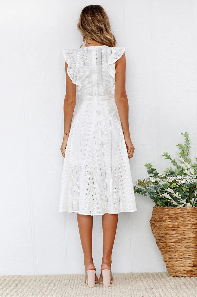 Elegant A Line Midi Dress - Image 13