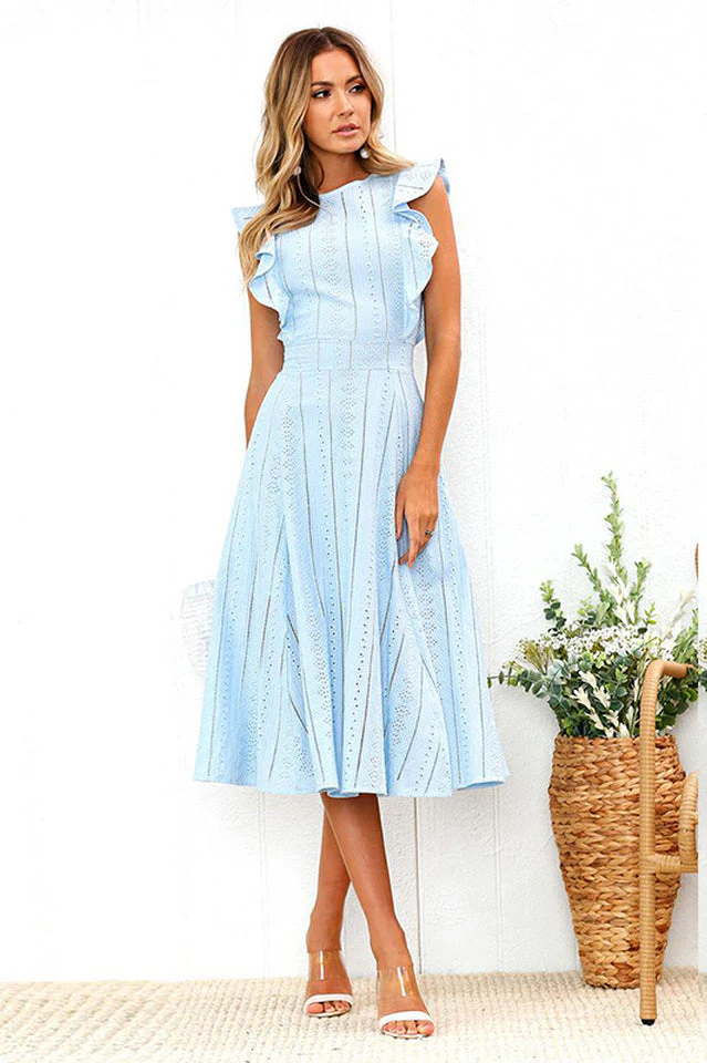 Elegant A Line Midi Dress - Image 7