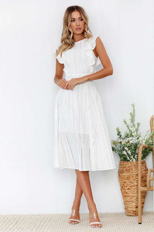 Elegant A Line Midi Dress - Image 9