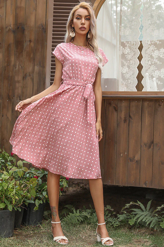 Elegant Polka Dot Boho Dress - Image 14