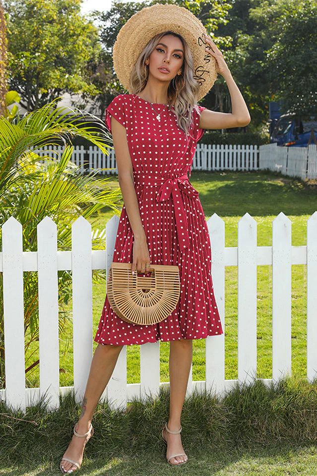 Elegant Polka Dot Boho Dress - Image 6