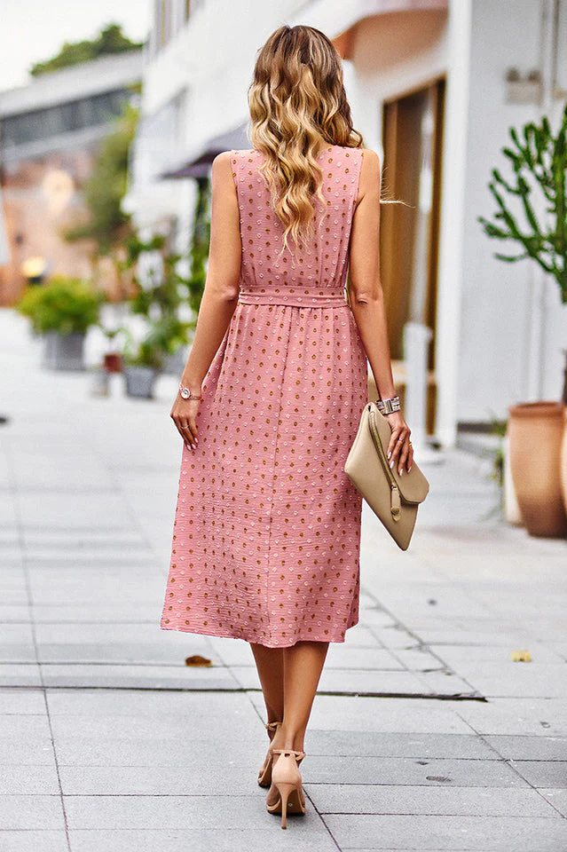 Elegant Tie Detail Summer Dress - Image 6