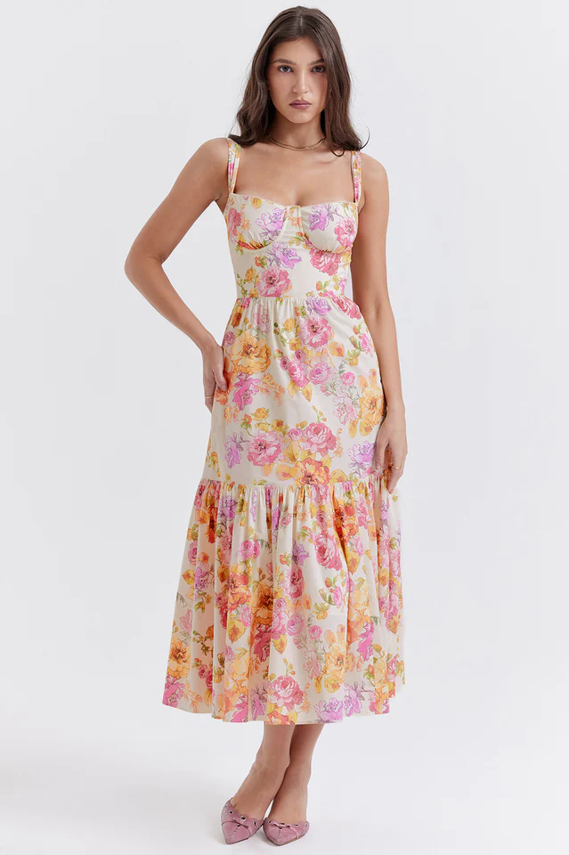 Elia Floral Midi Sundress - Image 3