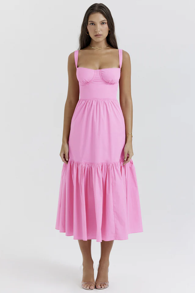 Elia French Pink Midi Sundress - Image 3