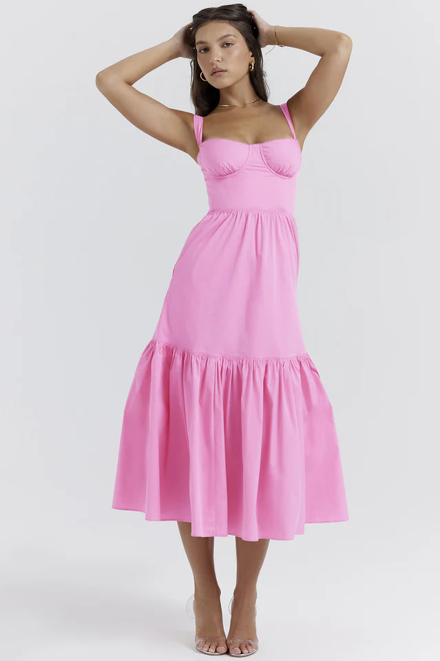 Elia French Pink Midi Sundress - Image 4