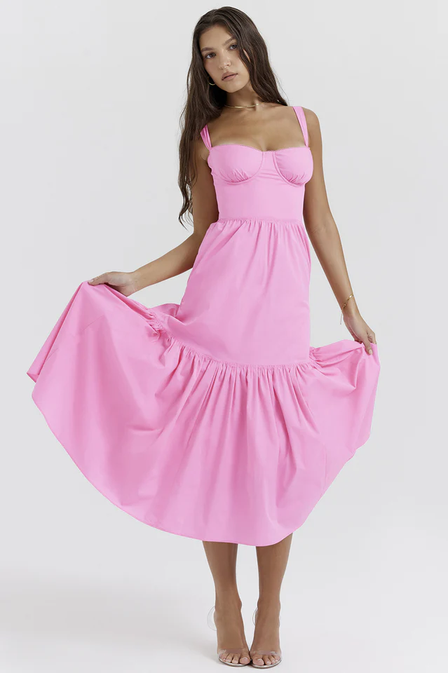 Elia French Pink Midi Sundress - Image 5