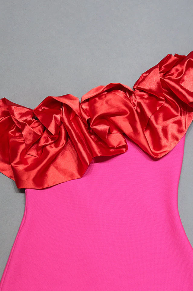 Finley Ruffle One Shoulder Bandage Dress - Image 5