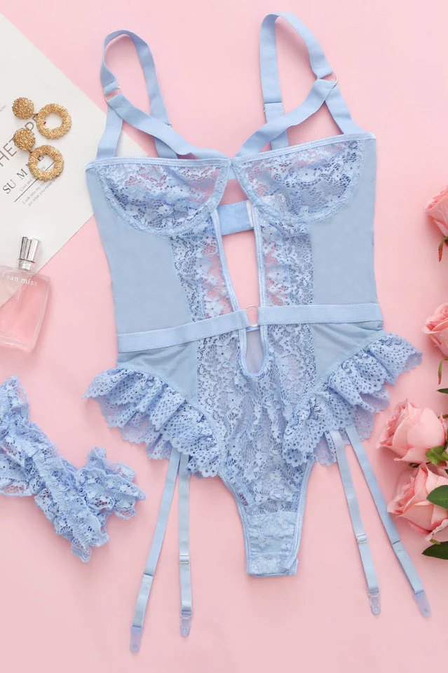 Floral Lace Teddy Bodysuit - Image 15