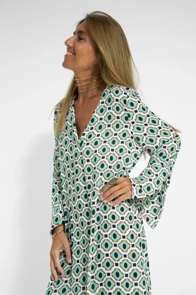 Geometric Maxi Dress - Image 8