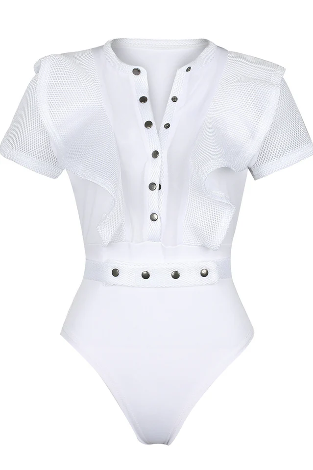 Goth Sissy Party Ruffle Bodysuit - Image 5