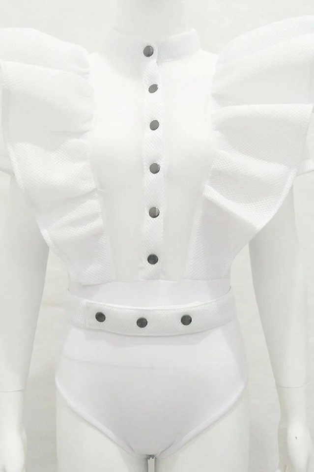 Goth Sissy Party Ruffle Bodysuit - Image 6