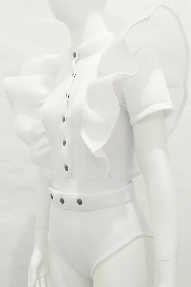 Goth Sissy Party Ruffle Bodysuit - Image 7