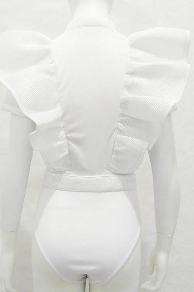 Goth Sissy Party Ruffle Bodysuit - Image 8