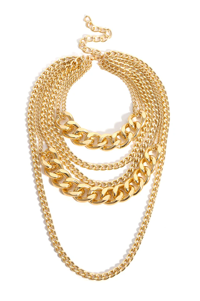 Gothic Layered Baroque Chain Necklace - Image 3