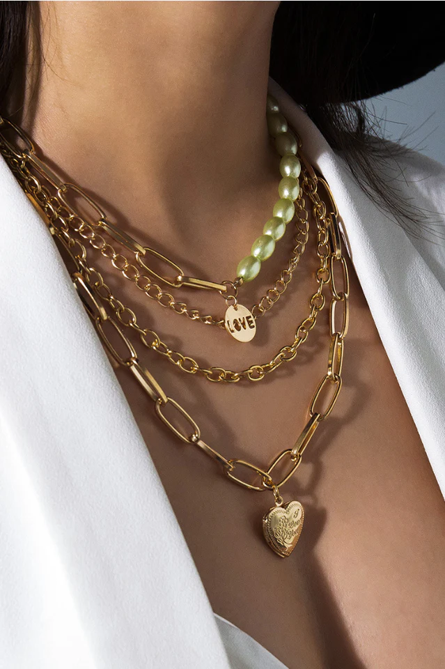 Gothic Layered Baroque Pearl Chunky Chain Necklace - Image 5