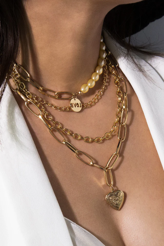 Gothic Layered Baroque Pearl Chunky Chain Necklace - Image 6