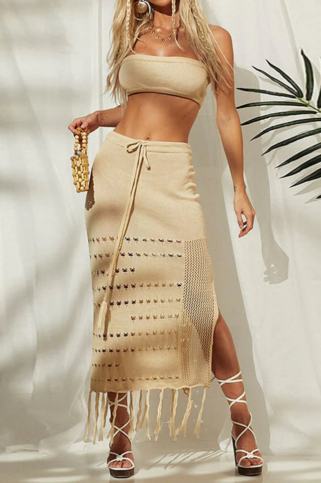 Hazel Crochet Top + Skirt Set - Image 4