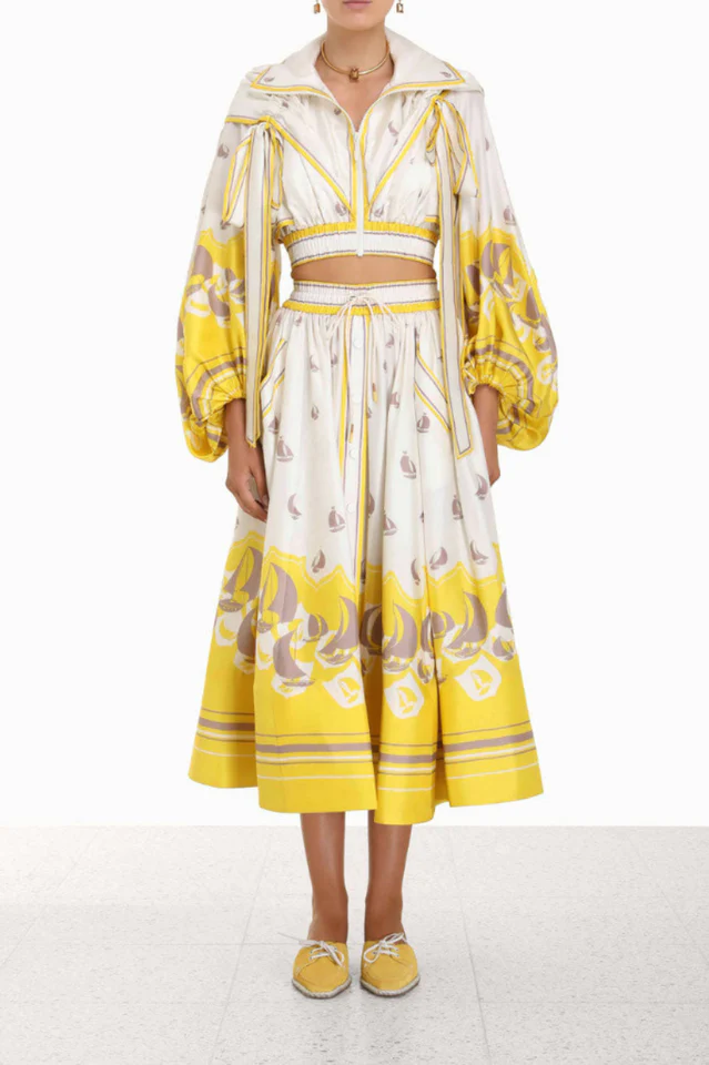 High Tide Crop Top + Midi Skirt Set - Image 4