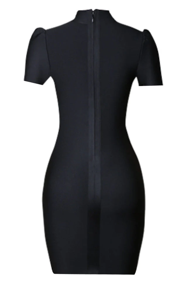 Kiri HIgh Neck Mini Bandage Dress - Image 12
