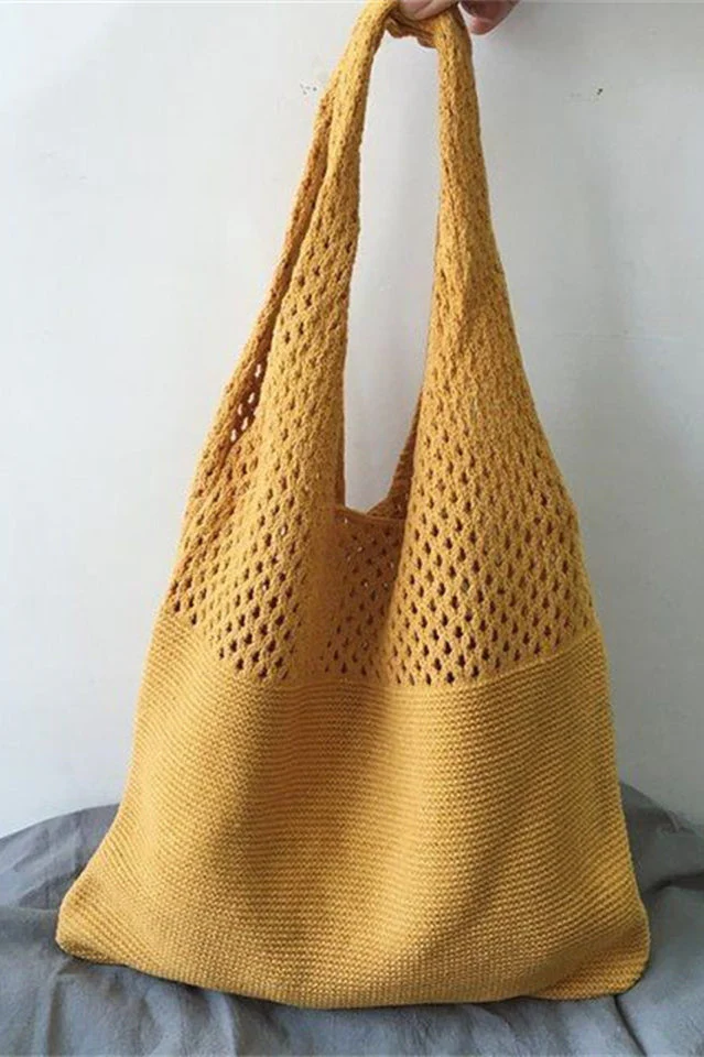Knit Design Shoulder Bag - Image 10