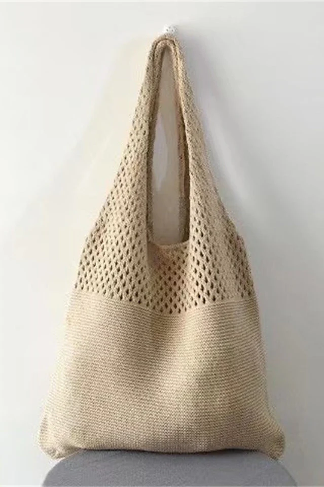 Knit Design Shoulder Bag - Image 11
