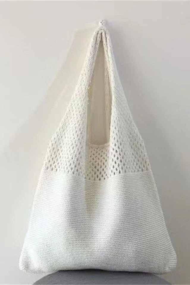 Knit Design Shoulder Bag - Image 5