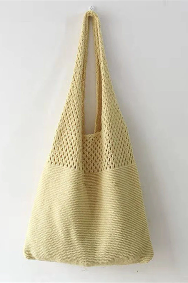 Knit Design Shoulder Bag - Image 7