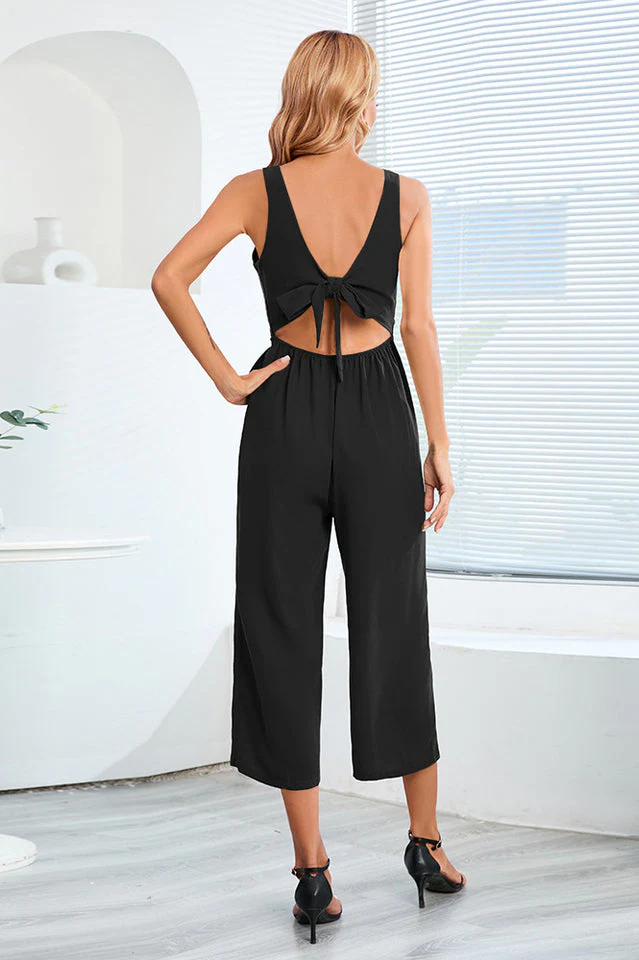 Knot-Tie W/ Cut-Out Back Jumpsuit - Image 6