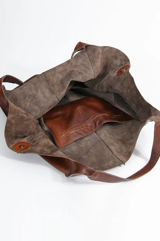 Large Leather Shopping Bag - Image 13