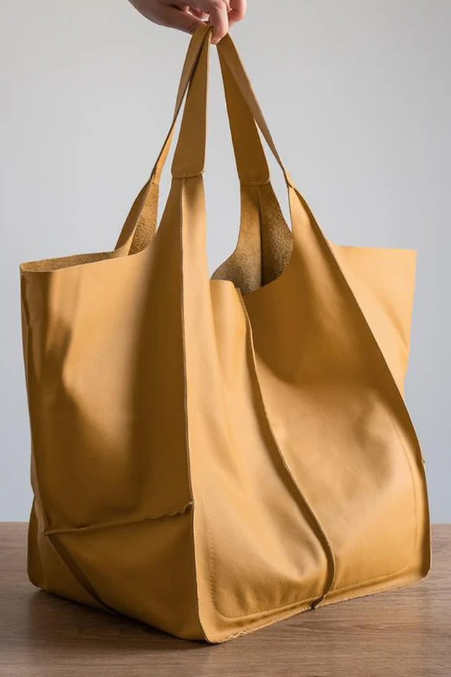 Large Leather Shopping Bag - Image 18