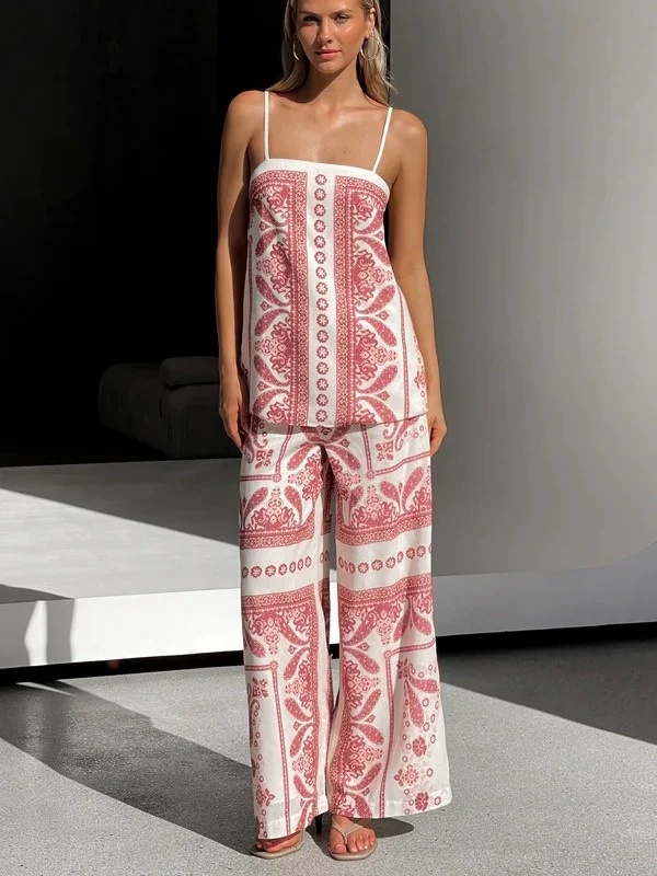 Loose Casual Suspenders Two Piece Suit - Image 4