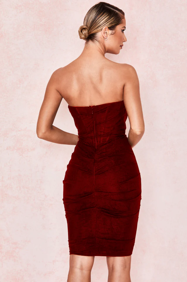 Mesh Strapless Corset Dress - Image 15