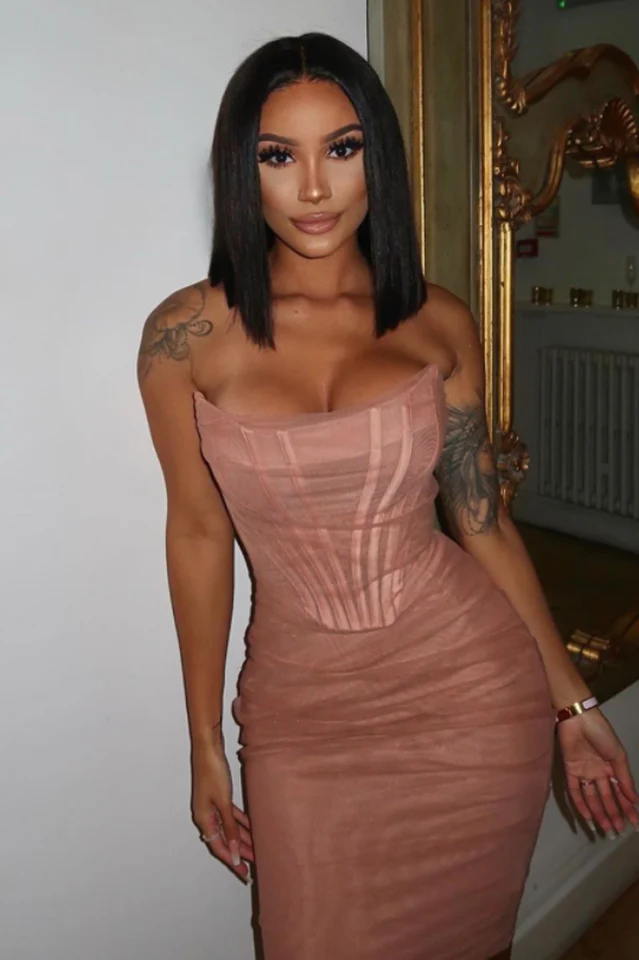 Mesh Strapless Corset Dress - Image 19