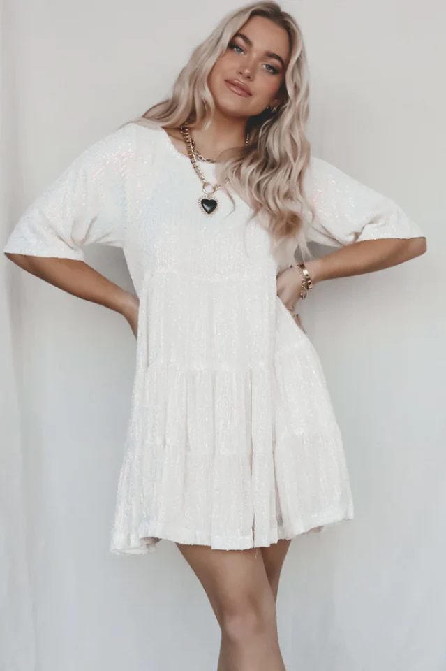 My Queen Sequin Baby Doll Dress - Image 12