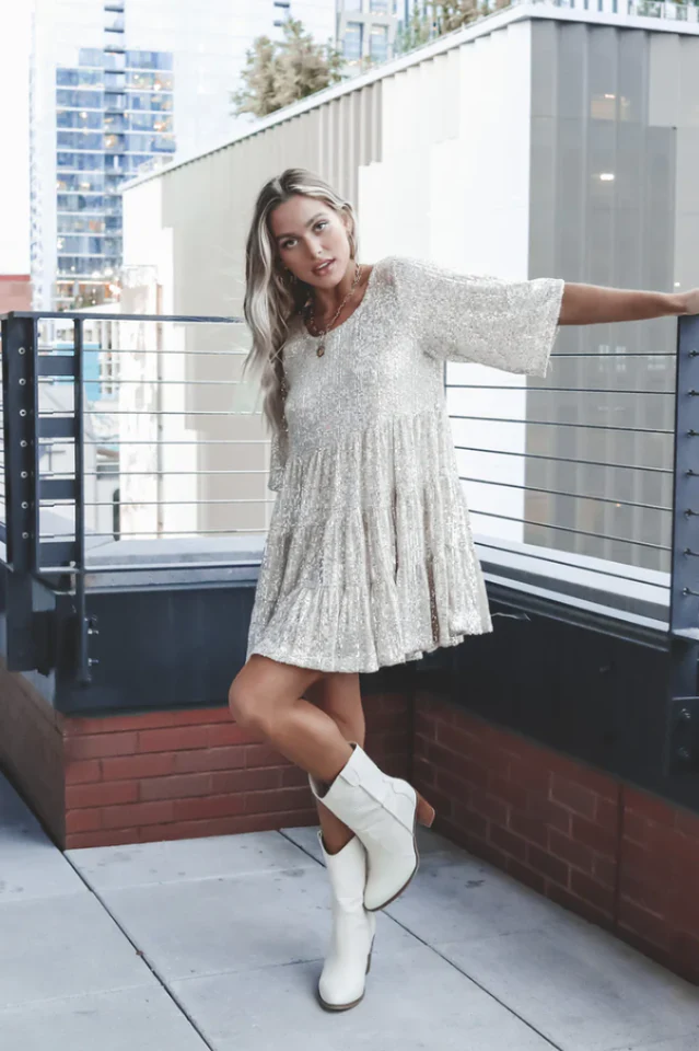 My Queen Sequin Baby Doll Dress - Image 19