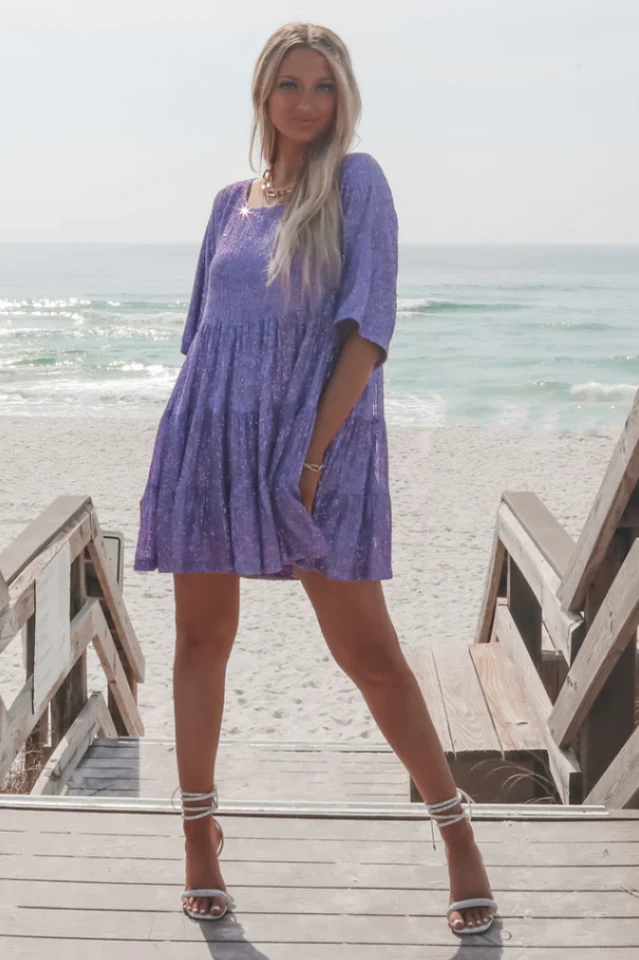 My Queen Sequin Baby Doll Dress - Image 30