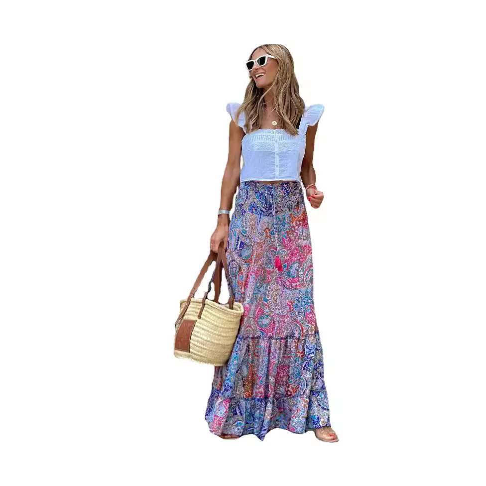 Printed Loose-Fitting Long Skirt - Image 5