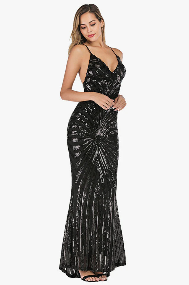 Sexy Backless Sequin Cocktail Dress - Image 12