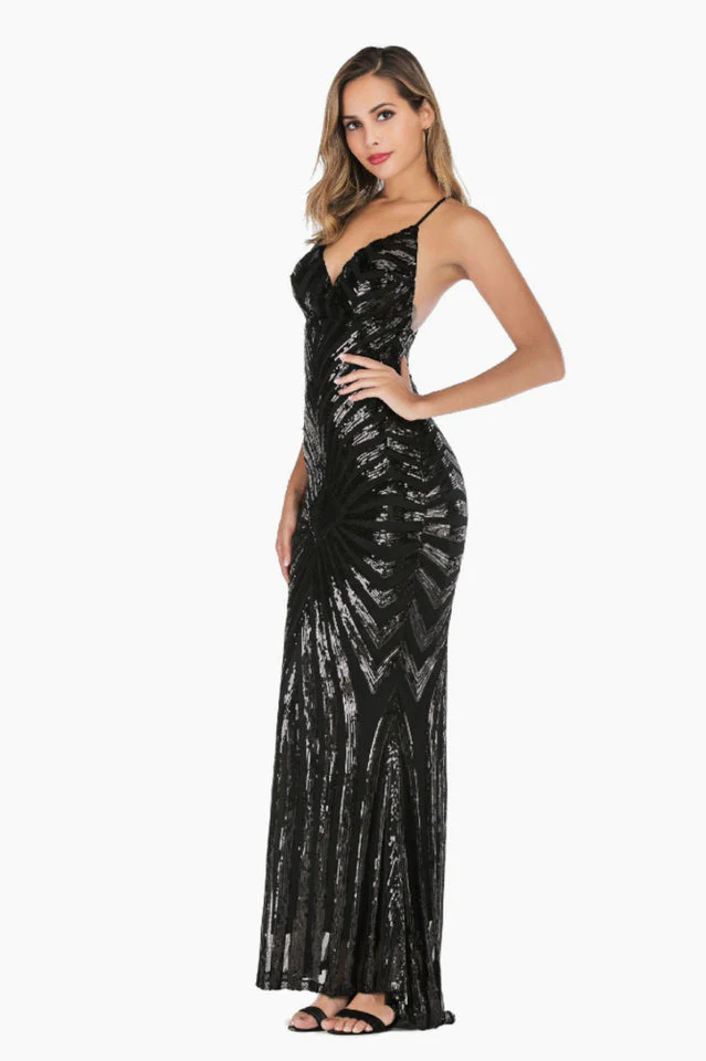Sexy Backless Sequin Cocktail Dress - Image 14